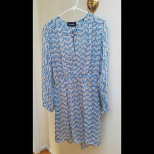 The Kooples Blue Floral silk dress size XS